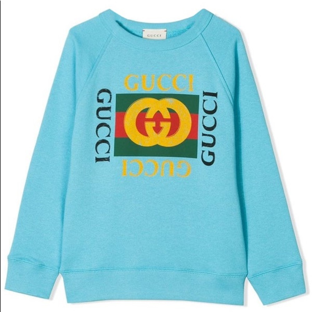 gucci blue sweater size 10 children